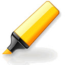 Yellow highlighter pen for web